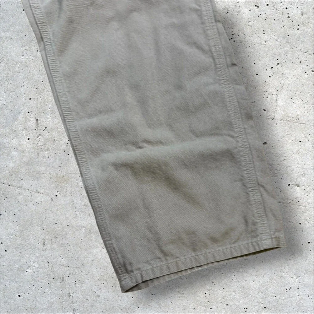 Carhartt B159 Mens Loose Fit Canvas Carpenter Pants Work Utility Khaki 40x30